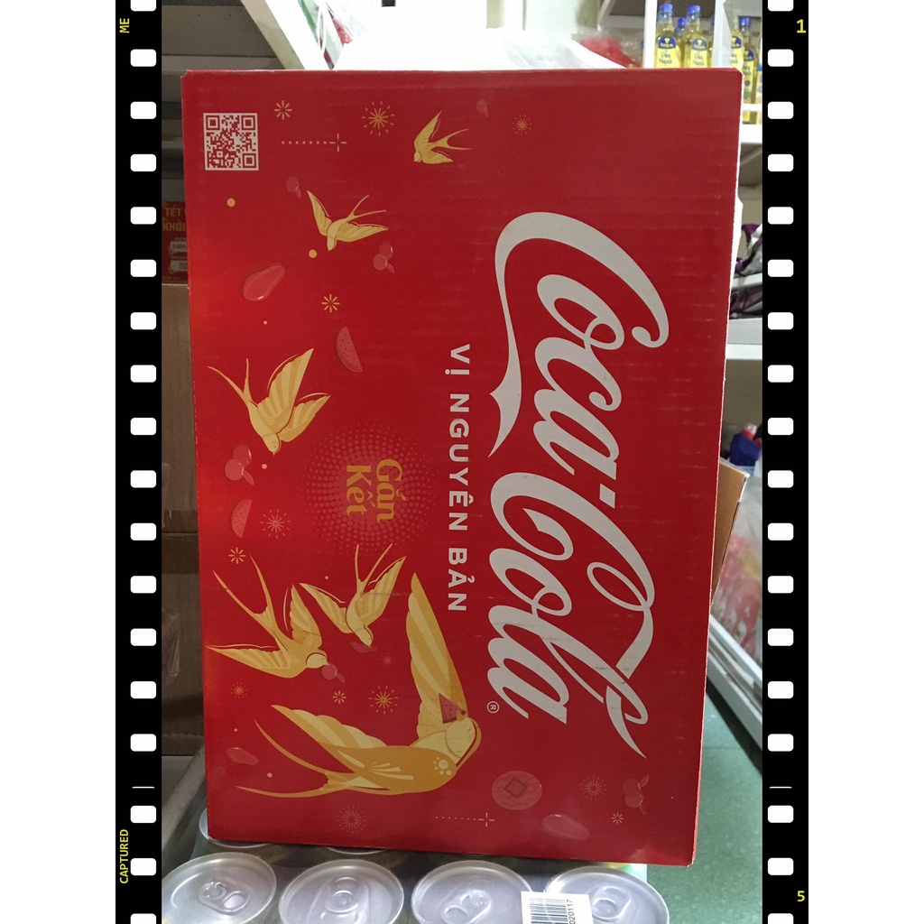 [ Giao hoả tốc ]Thùng 24 lon nước ngọt coca cola 320ml mãu tết 2022