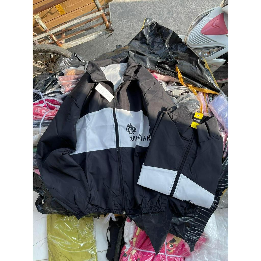 Áo Khoác Dù Nam Nữ Cổ Bẻ Phối Thân Chun Tay Unisex Dáng Rộng Bigsize - áo Khoác Giấu Quần đi Nắng