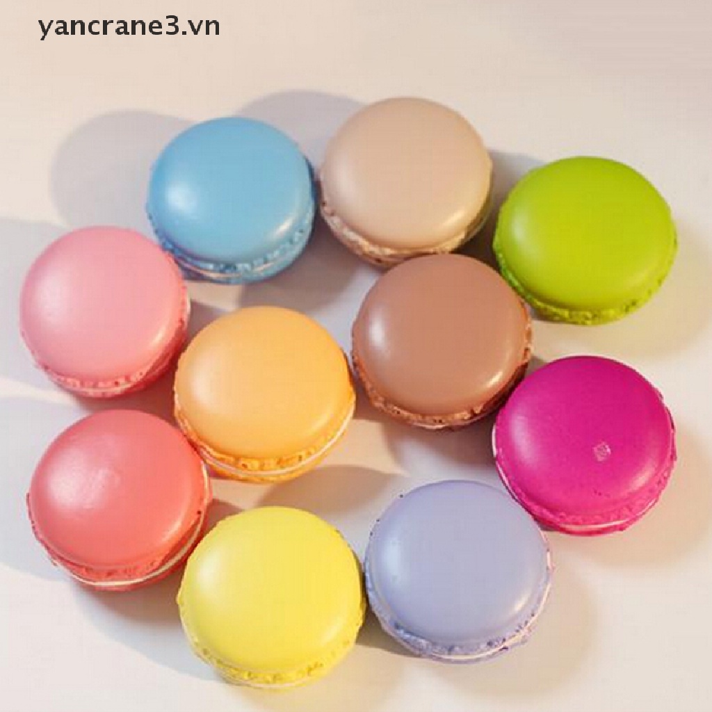 Móc điện thoại dạng squishy mềm hình bánh macaron tráng miệng dễ thương kiểu mới