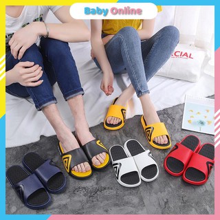 Dép Nam Nữ Quai Ngang Unisex Cao Su Liền Nguyên Khối Đế Cao Êm Chân ( BT588 )