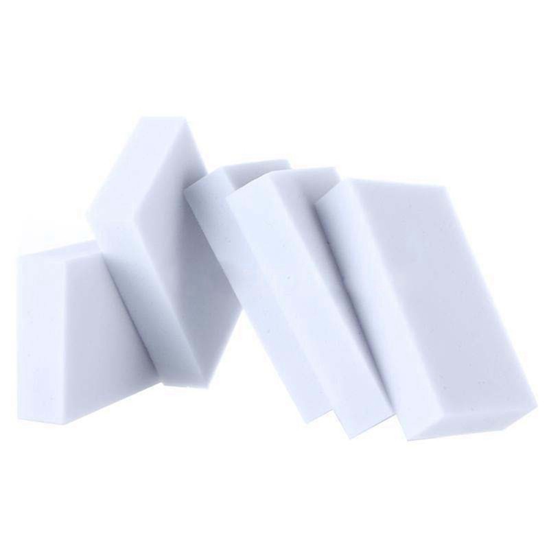 100Pcs Eraser Melamine Foam Cleaner Magic Sponge & 10PCS Microfiber Mop Pads House Floor Cleaning Flat Mop