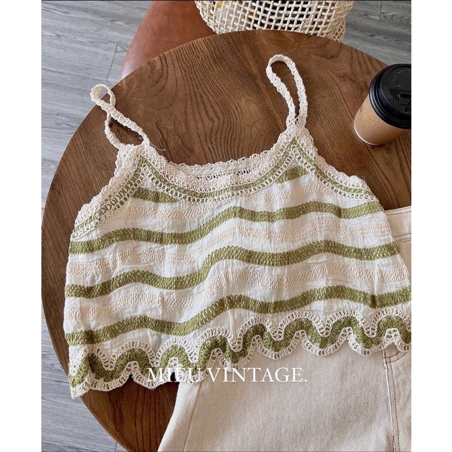 ÁO 2 DÂY KẺ NGANG VITAGE QUẢNG CHÂU CHẤT ĐŨI MÁT MS12334