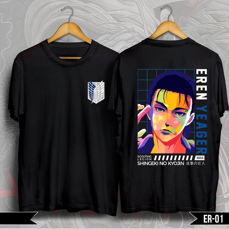 Áo thun Eren Yeager Attack on Titan, áo phông attack on titan nam nữ đủ size mới nhất