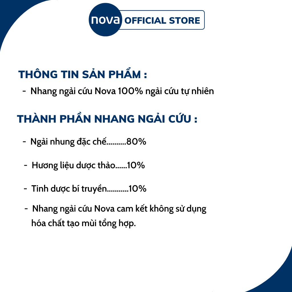 Nhang cứu ngải NOVA nguyên chất tự nhiên 100% ngải cứu tự nhiên