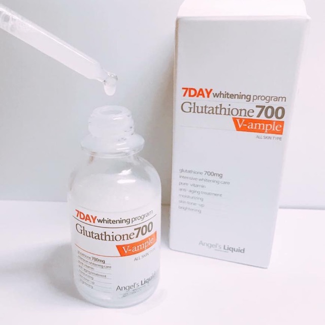 huyết thanh trắng da 7day glutathione 700 v-ample hàn quốc