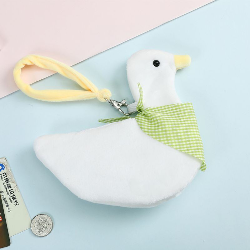 Ví đựng tiền xu thẻ thiết kế kiểu chú vịt con hoạt hình đáng yêu thời trang dành cho nữ