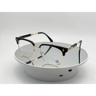 Kính gọng CHROME HEART mắt vuông thời trang Nữa Gọng Kim Loại