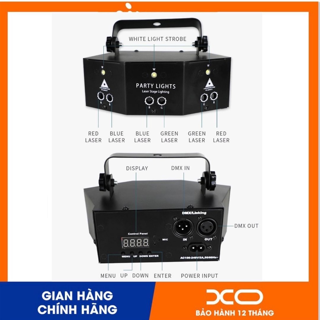 Đèn laser ánh sáng laze - Đèn laser sân khấu cảm ứng nhạc hàng nhập cao cấp.