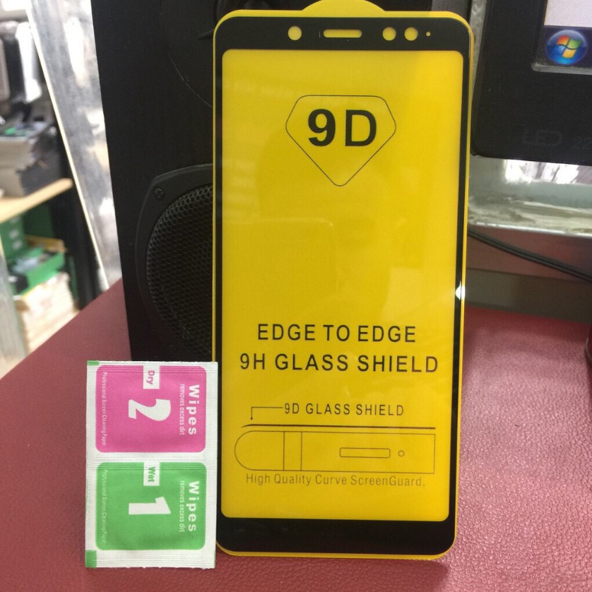 Kính Cường Lực 9D full màn cho Xiaomi Note 5 Pro Không Chấm Li Ty tặng keo chống hở viền