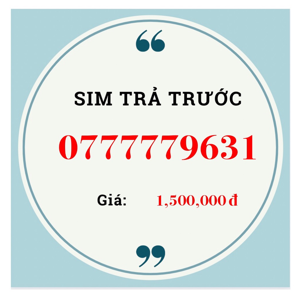 SIM MOBI 4G RẺ ĐẸP - 077777.9631- STT216