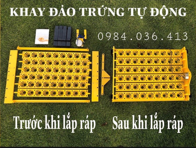 Máy ấp trứng mini Ánh Dương P100 kèm khay đảo tự động 54 trứng - máy tự lắp thùng xốp