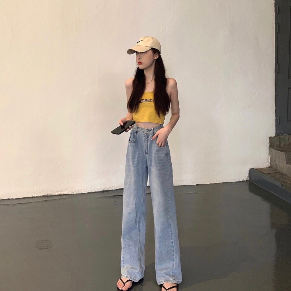 DUNEA Quần Jeans Dài Ống Loe Thời Trang Dành Cho Nữ