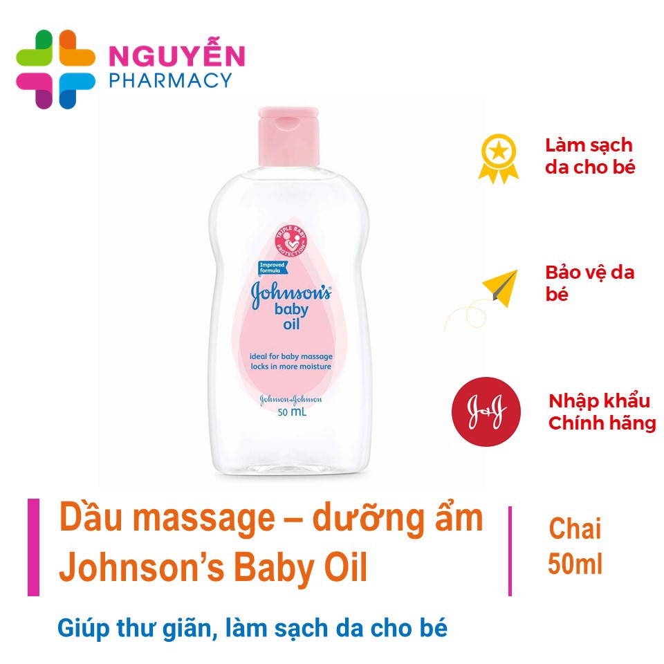 Dầu mát xa, dưỡng ẩm - Johnson's Baby Oil