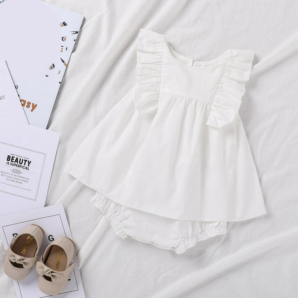 Bộ áo liền quần kiểu dáng xinh xắn dành cho em bé sơ sinh