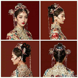 Phụ Kiện Cài Tóc Cô Dâu Phong Cách Trung Hoa Xinh Xắn