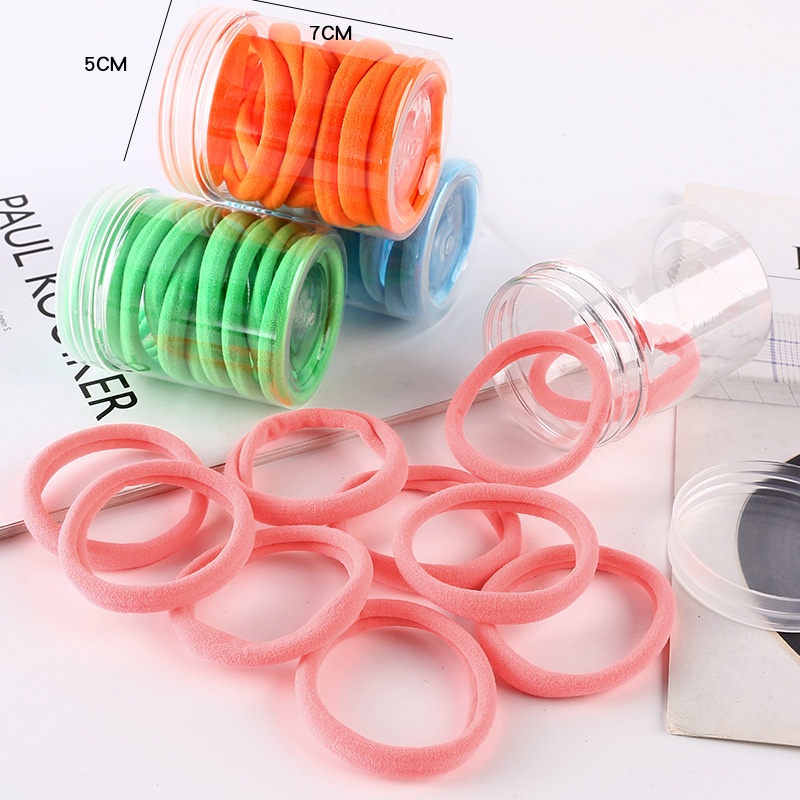 [10 màu] Set hộp 10 dây thun buộc tóc cao su BT10