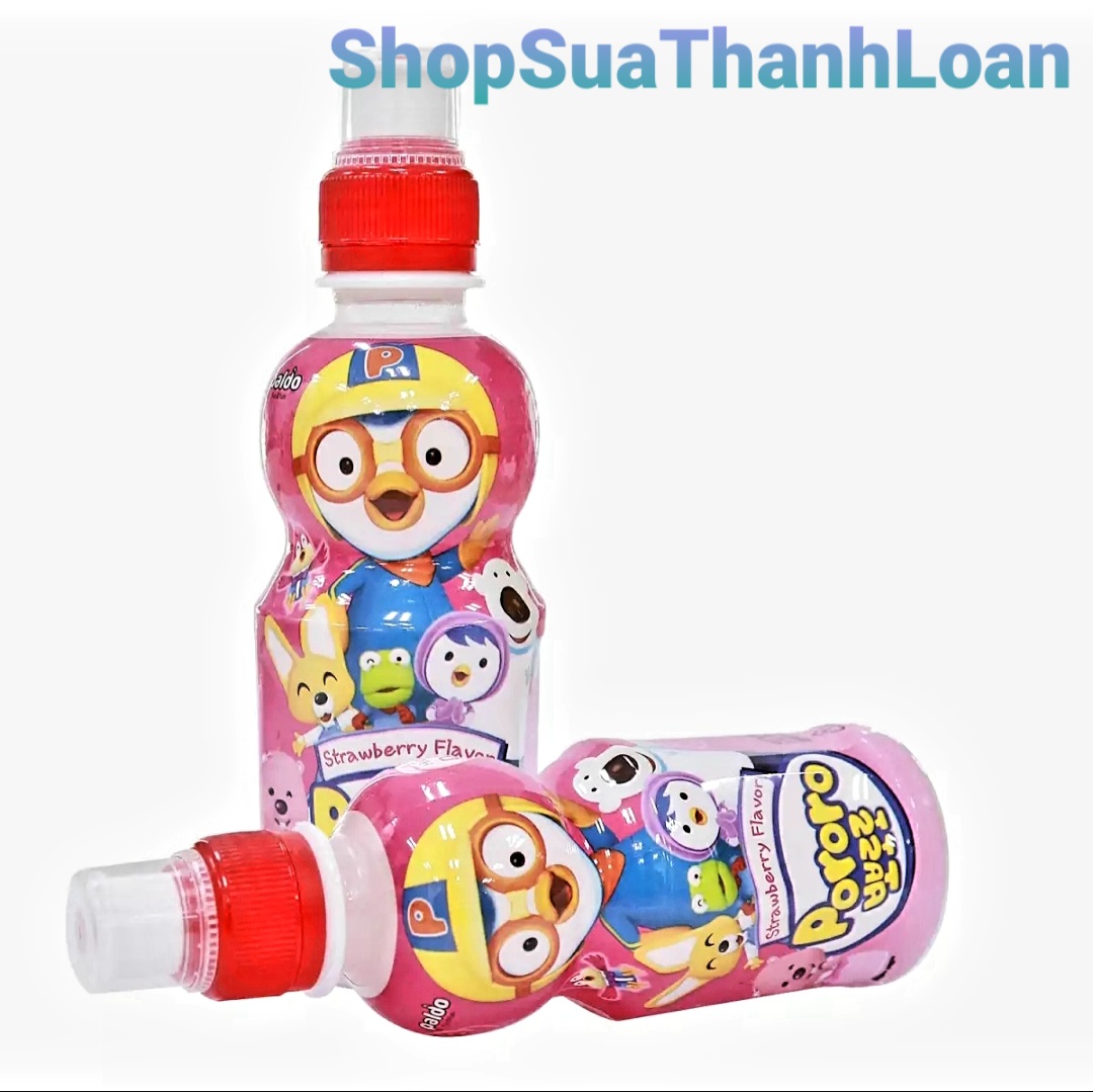 Nước trái cây Paldo Pororo chai 235ml - Vị Dâu