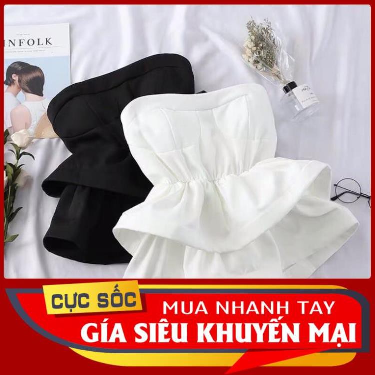 SIÊU RẺ RẺ MẠT áo peplum bèo xếp tầng cúp ngực crotop nhún eo quảng châu