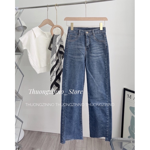 [Ảnh thật/Video]Quần ống đứng Xéo gấu kiểu Hàn Quốc Quần ống đứng ôm chân gọn dáng