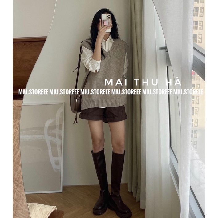 [ẢNH THẬT] ÁO GILE LEN XẺ TÀ | BigBuy360 - bigbuy360.vn