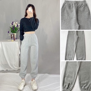 Quần Jogger Nhung Tăm Trơn Basic