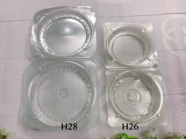 100 Hộp nhựa tròn đựng bánh bông lan 16cm - hộp nhựa H26 - Hộp đựng bánh bông lan 16cm- Hộp đựng bánh gato 16cm