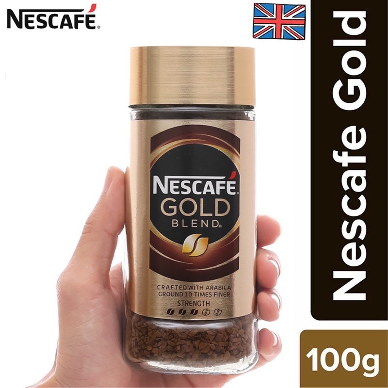 [SenXanh Emart] Cà phê Arabica nguyên chất hòa tan Nescafé Gold Blend - Nhập khẩu từ Anh