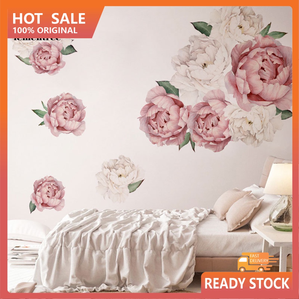 Giấy Dán Tường Hình Hoa Mẫu Đơn Trang Trí Phòng Khách