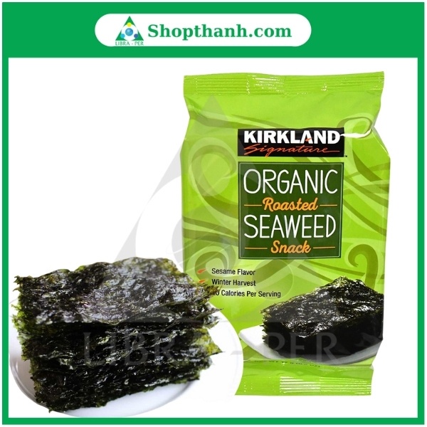 Snack Rong Biển Sấy Kirkland Oganic Roasted Seaweed 17g - Hàn Quốc