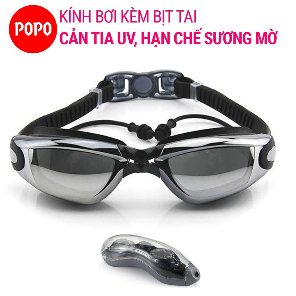 Kính bơi nam nữ chống tia UV 1940 gắn bịt tai kiểu dáng thời trang nhỏ gọn chống sương mờ SPORTY