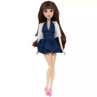 Bộ váy bò cho búp bê barbie , kexin xinyi licca 30cm