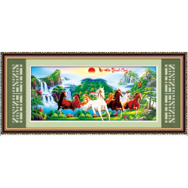 Tranh thêu chữ thập MÃ ĐÁO THÀNH CÔNG 88900 (127x59cm)chưa thêu 5d