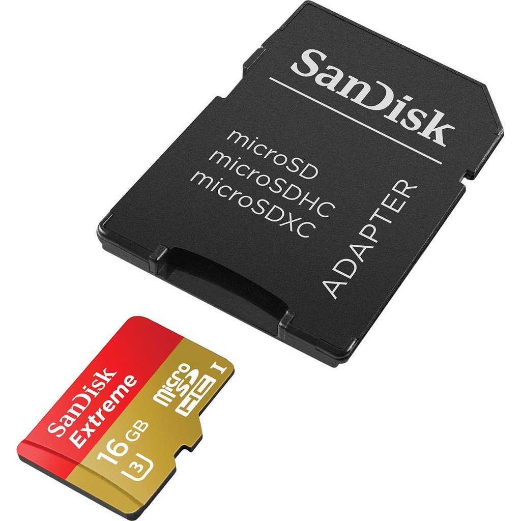 Thẻ Nhớ MicroSDHC SanDisk Extreme UHS-I U3 4K 600x 16GB 90MB/s - Không Box (Vàng)