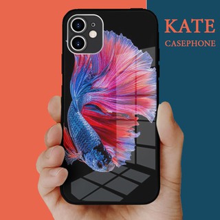 Ốp lưng hình cá dễ thương mặt kính đẹp độc Iphone 7/8/8Plus/X/Xs/Xs Max/11/11 Promax/12/12 Promax OK-BET20210027