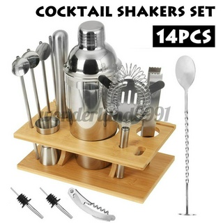 Bộ 14 Dụng Cụ Pha Chế Cocktail Bằng Thép Không Gỉ