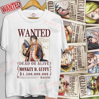 [CỰC HOT] BST ÁO THUN TRUY NÃ ONE PIECE WANTED LUFFY, ZORO, LAW, ACE, SABO CAO CẤP OP91 - hàng cực xinh