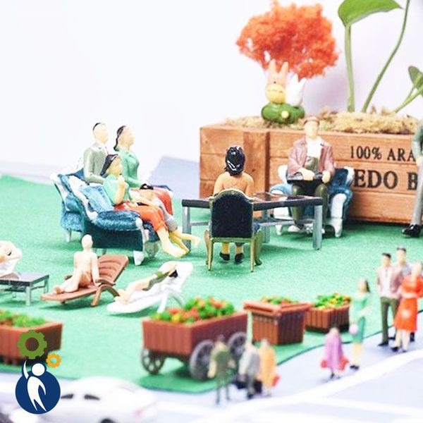 Bộ 5 con Người Mô Hình tỉ lệ 1:100, Mô hình mini trang trí