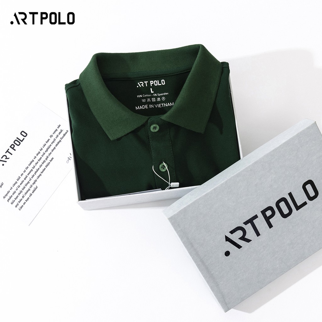 Áo Polo Nam vải Cá sấu Cotton trẻ trung màu Rêu PLR - ARTPOLO | BigBuy360 - bigbuy360.vn