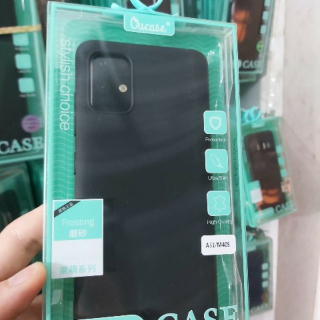 Ốp lưng TPU màu dẻo đen Samsung A51 thiết kế mỏng dẻo ôm sát máy