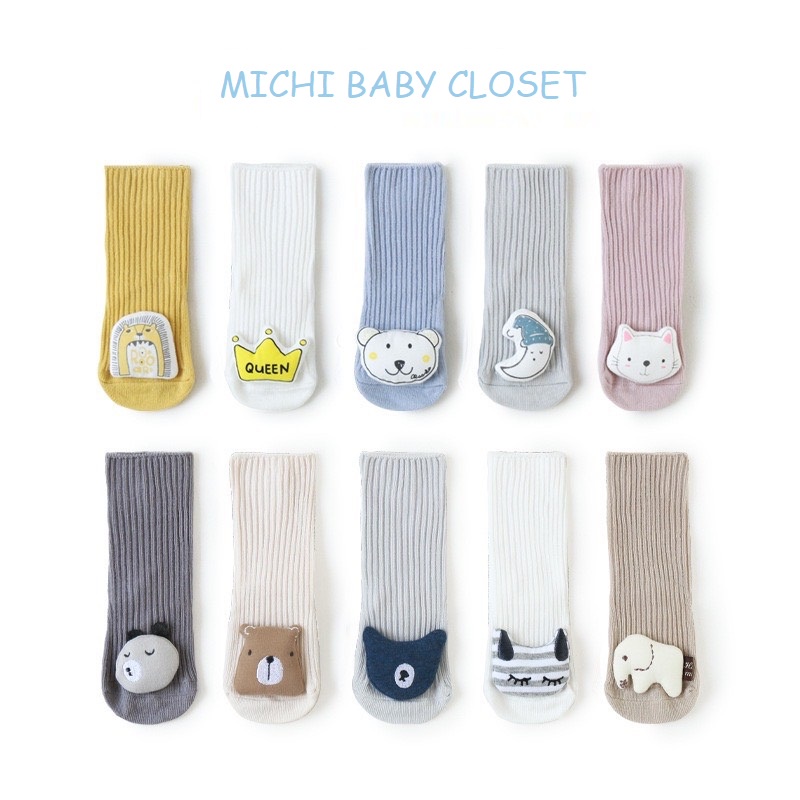 Tất  hình thú cổ cao chống trượt cho bé tất Nemo baby - MICHI Closet