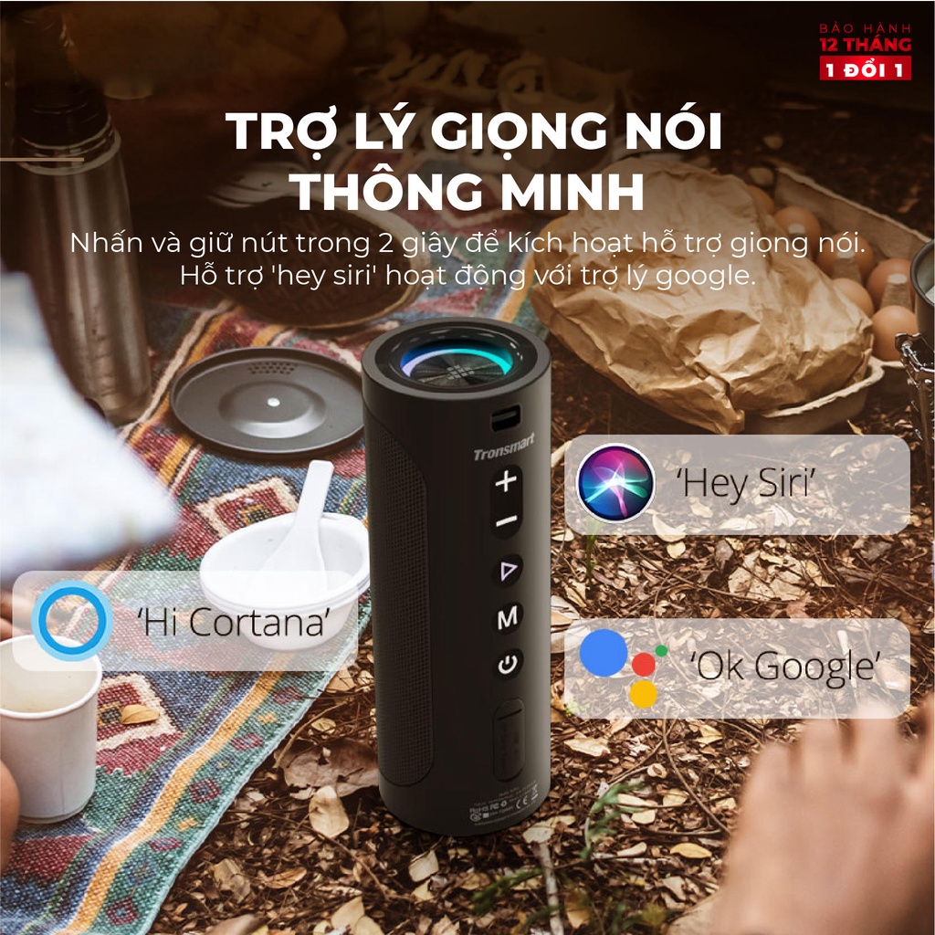 Loa Bluetooth Tronsmart T6 Pro 45W Chống nước IPX6 Ghép nối 2 loa - Hàng chính hãng - Bảo hành 12 tháng