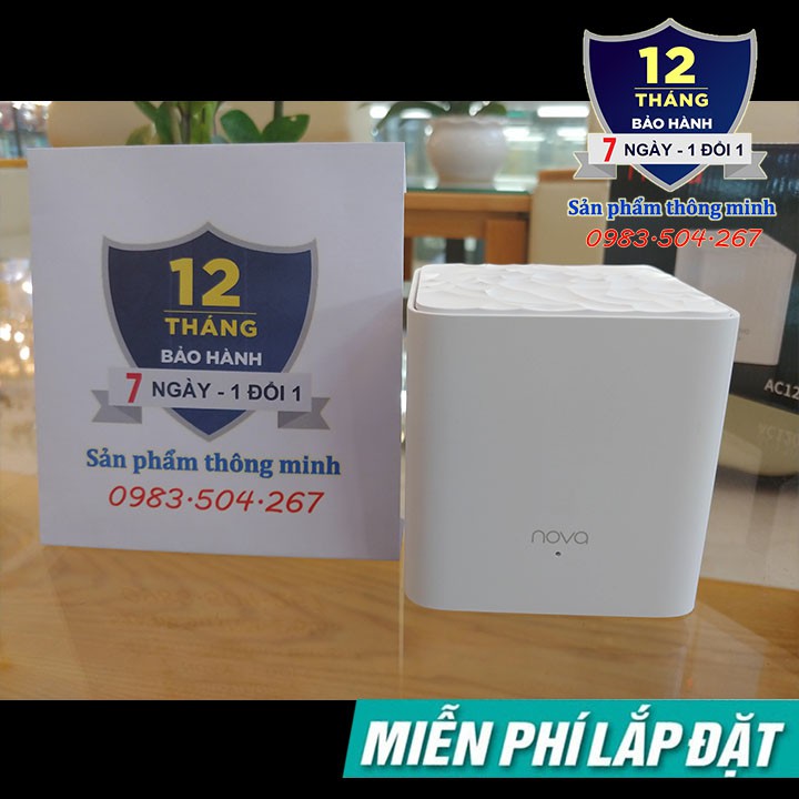 Bộ phát Wifi Router Mesh không dây Tenda Nova MW3 băng tần kép - chuẩn AC1200 - hỗ trợ mesh ghép nối nhiều thiết bị | BigBuy360 - bigbuy360.vn