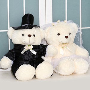 Gấu bông cô dâu chú rể cao 40cm quà tặng sinh nhật quà lưu niệm quà tặng cặp đôi tặng đám cưới TNB231 Andhere