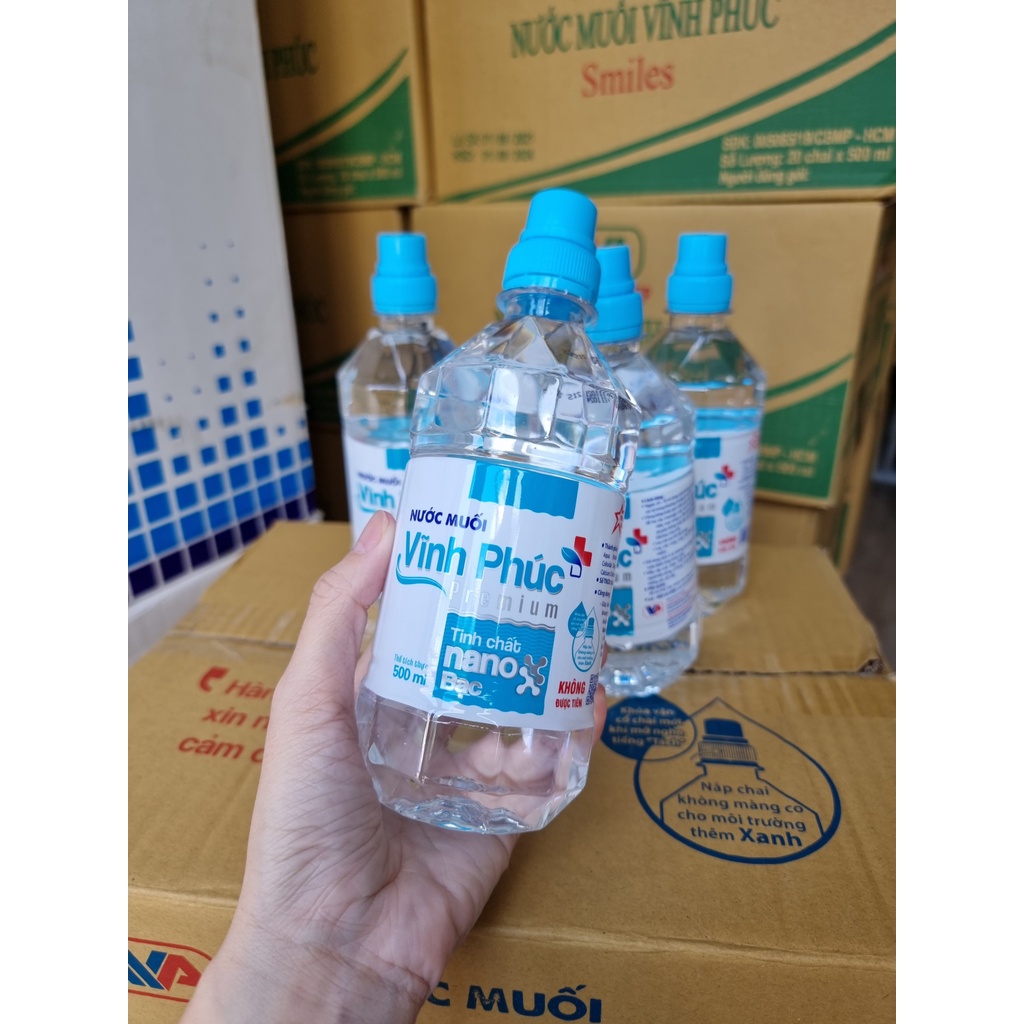 Nước muối Premium Nano Bạc Vĩnh Phúc 500ml