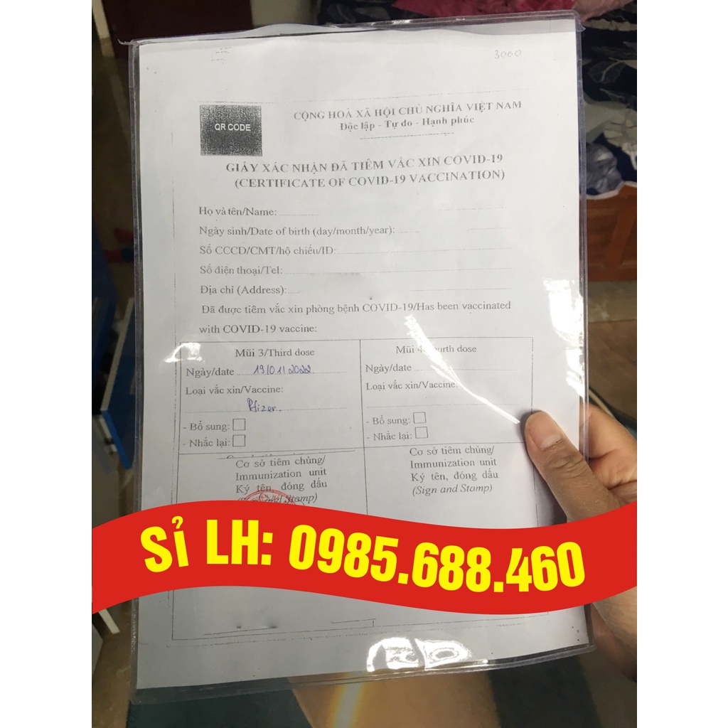 Vỏ bọc A4 - Bọc giấy khai sinh, giấy ĐK kết hôn Giấy tiêm Covid, Bằng cấp, chứng chỉ..... các loại giấy tờ khổ A4