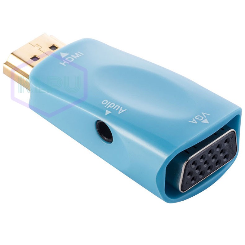 Đầu chuyển đổi HDMI sang VGA có cổng âm thanh 1080p cho PC / TV / Xbox 360