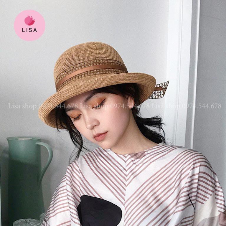 [HÀNG LOẠI 1- ẢNH THẬT] Mũ che nắng thời trang, nón đi nắng vành nhỏ phối nơ phong cách Hàn Quốc cực hot, mẫu M6