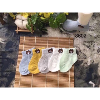 SET 5 ĐÔI TẤT LƯỚI SỢI TRE THOÁNG MÁT CHO BÉ
