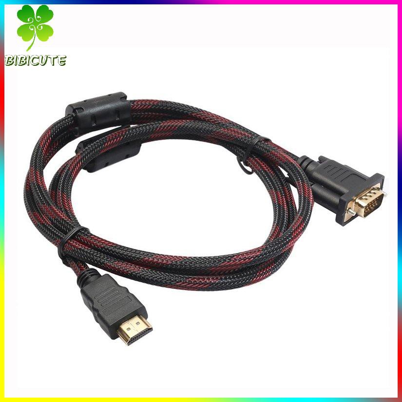 [Fast delivery]1.5M HDMI-compatible Male To VGA Data Connector Adapter Converter Cable Black