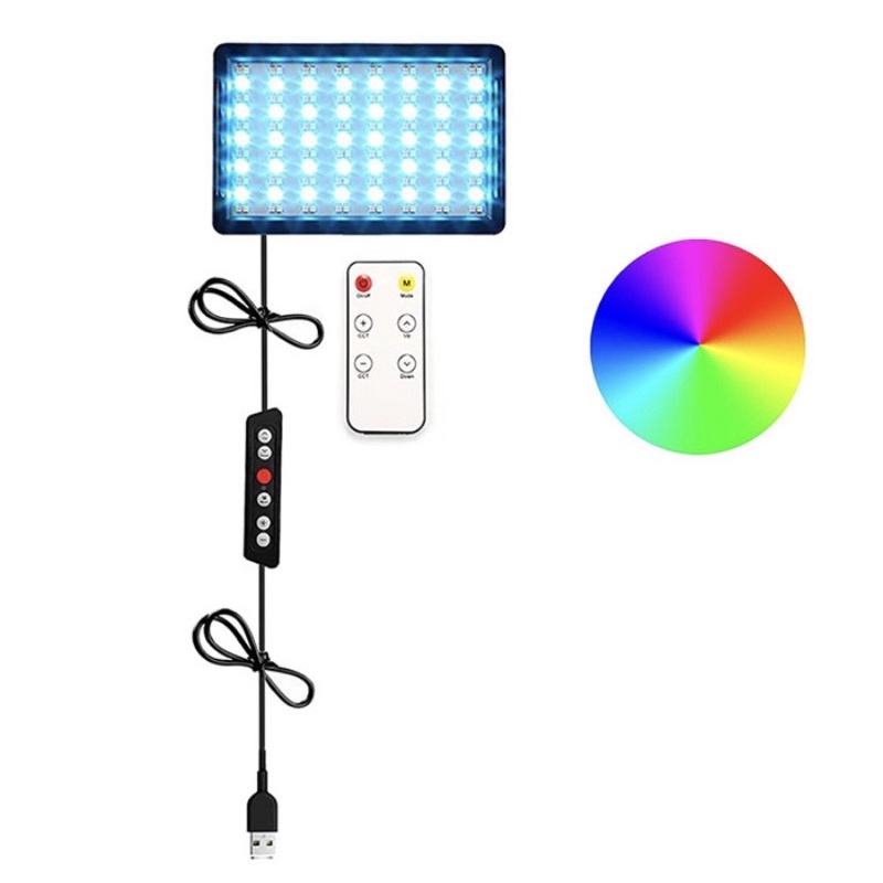 Bộ đèn hỗ trợ chụp ảnh,quay video với 1 đèn led 5600K có thể điều chỉnh màu